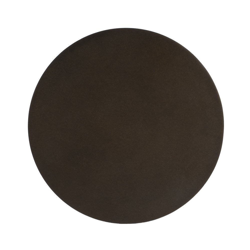 Dark Burnished Bronze Aluminum Round Top Pedestal End Table - 18-inch