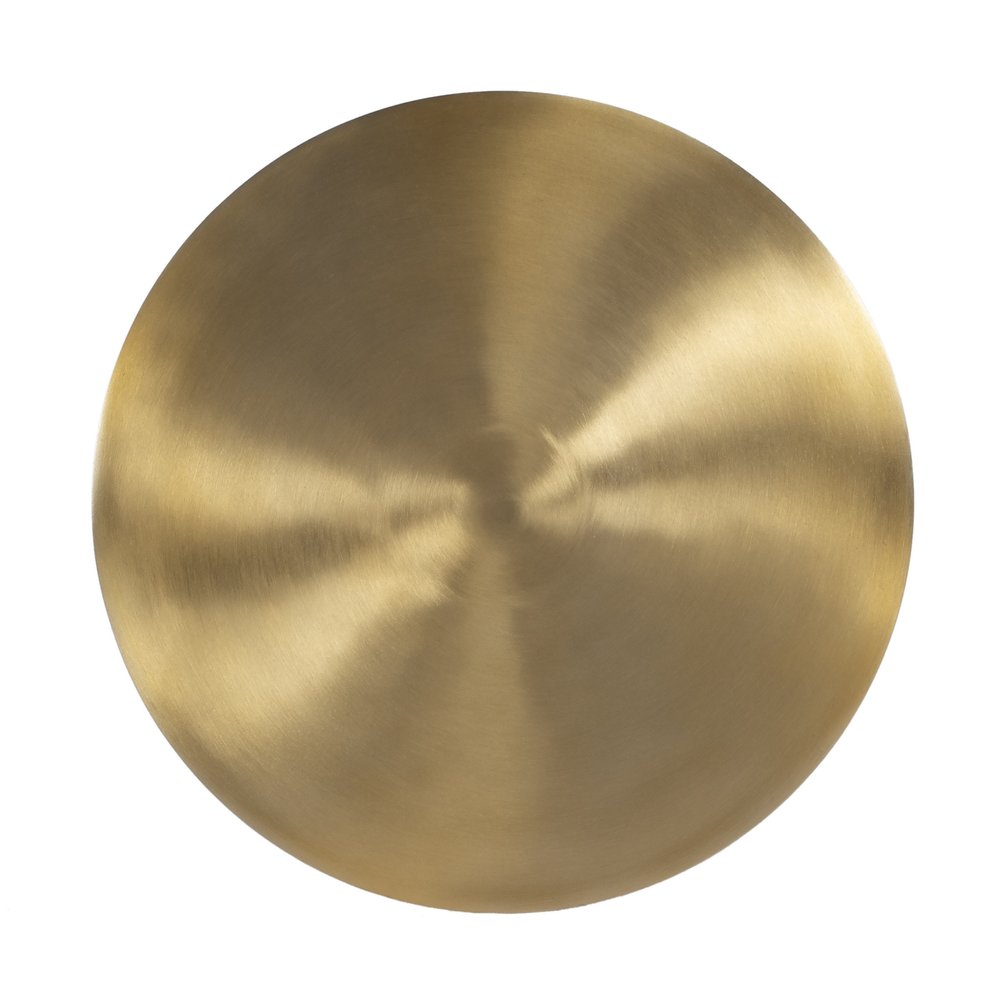Gold Aluminum Round Pedestal End Table - 19-inch