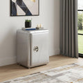 Silver Aluminum Standard Accent Cabinet with One Shelf - 18-inch