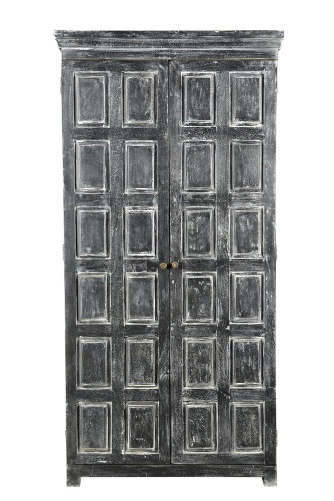 Dark Gray Solid Wood Pantry or Storage Closet - 72-inch