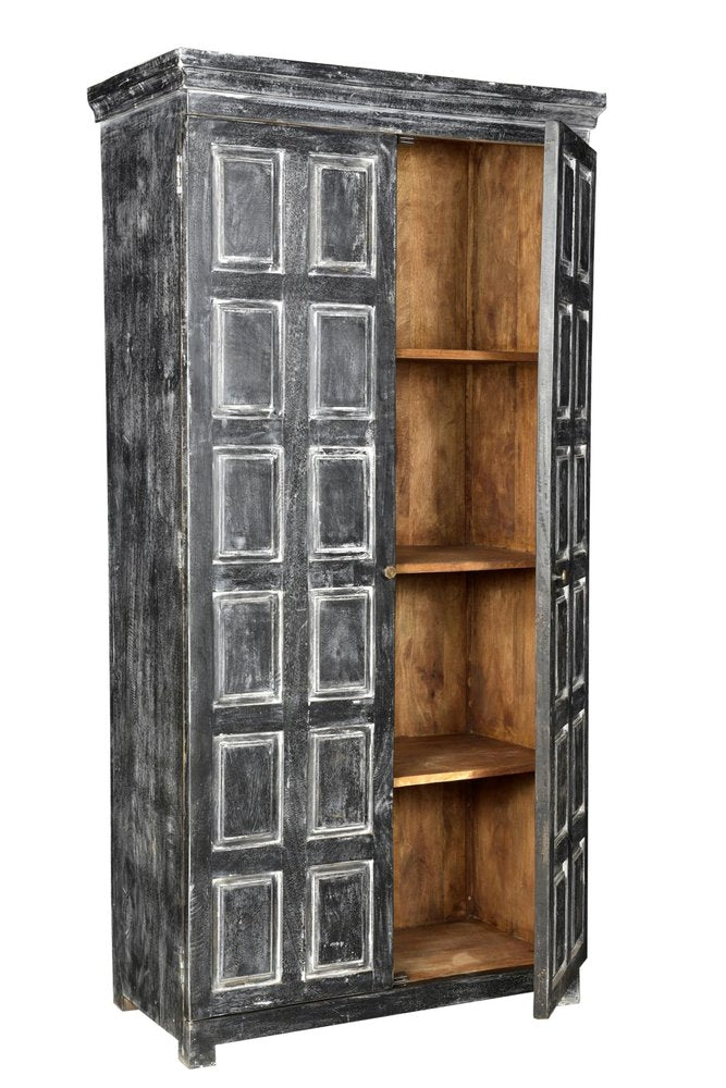 Dark Gray Solid Wood Pantry or Storage Closet - 72-inch