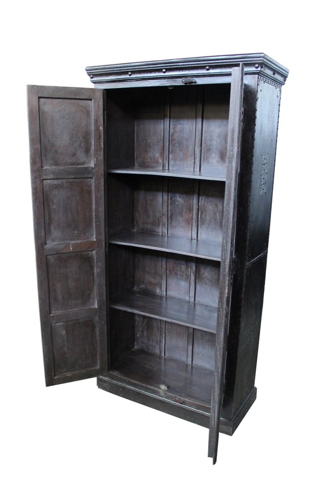 Dark Brown Solid Wood Pantry or Storage Closet - 72-inch