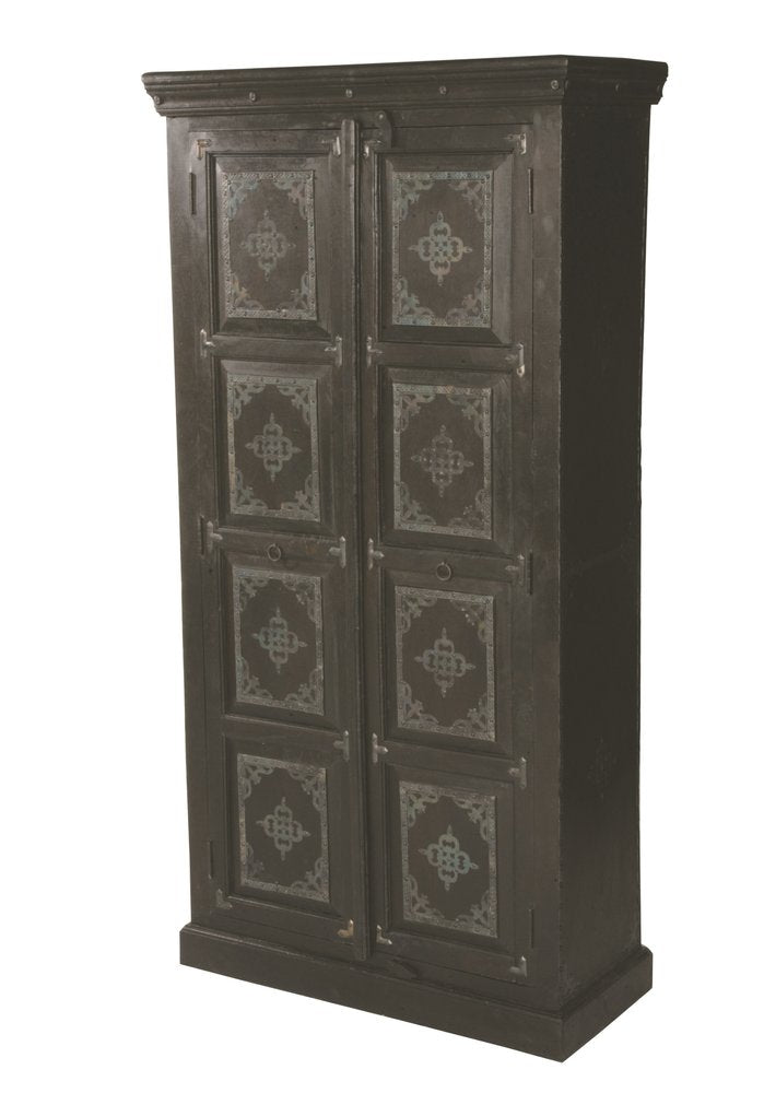 Dark Brown Solid Wood Pantry or Storage Closet - 72-inch