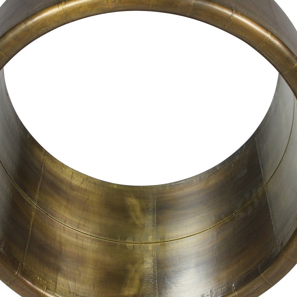 Brass Round Metal Framed Accent Mirror - 21-inch