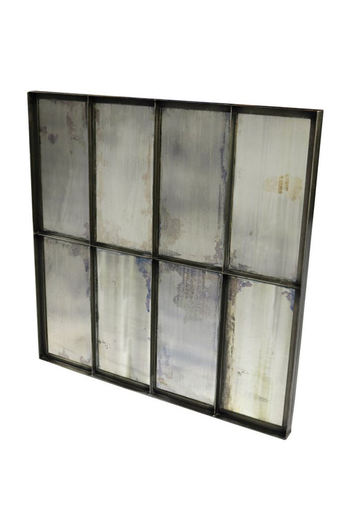 Black Square Metal Framed Accent Mirror - 40-inch