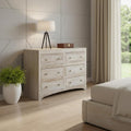 Brown Solid Wood Six Drawer Double Dresser - 60-inch