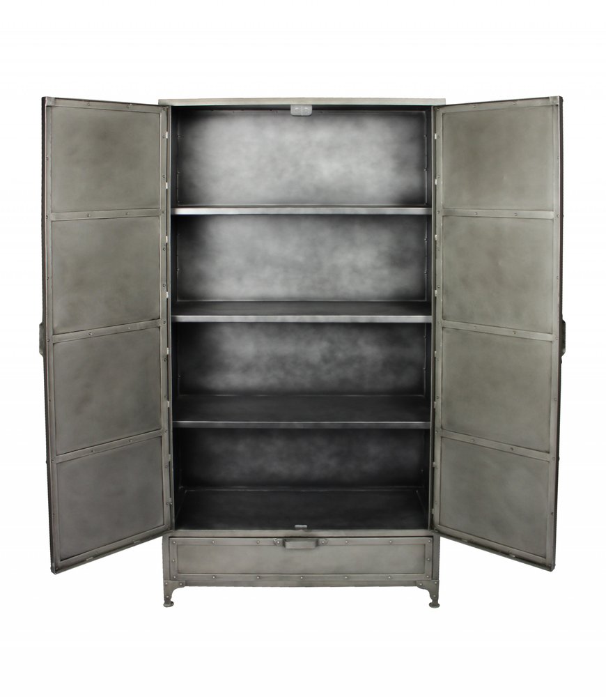 Silver Iron Drawer Combo Dresser - 36-inch