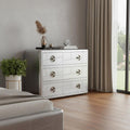 Silver Aluminum Three Drawer Dresser - 42-inch