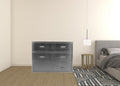 Silver Aluminum Three Drawer Dresser - 42-inch
