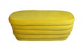 Yellow Velvet Tufted Oval Ottoman - 44-inch