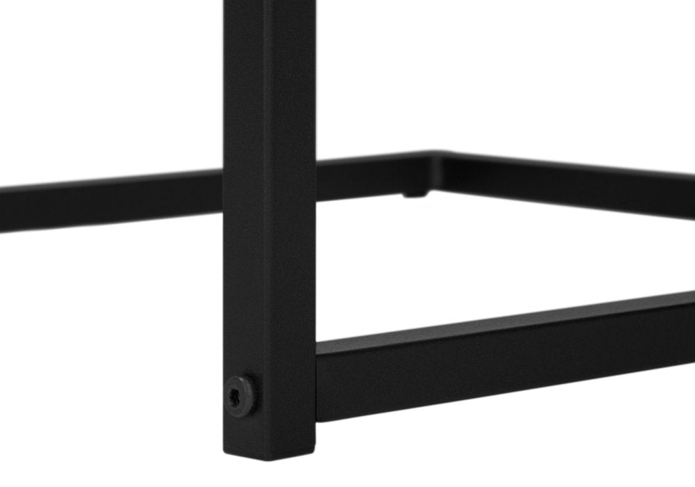 Gray and Black Distressed Reclaimed Wood and Iron End Table - 27-inch