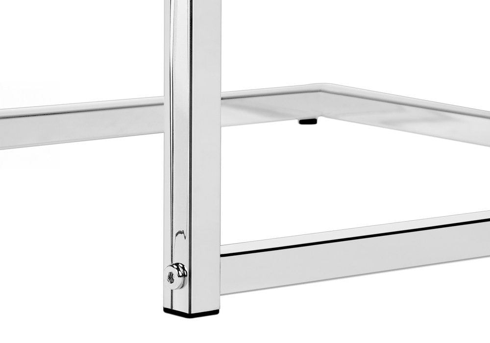 Taupe and Silver Wood and Iron End Table - 27-inch
