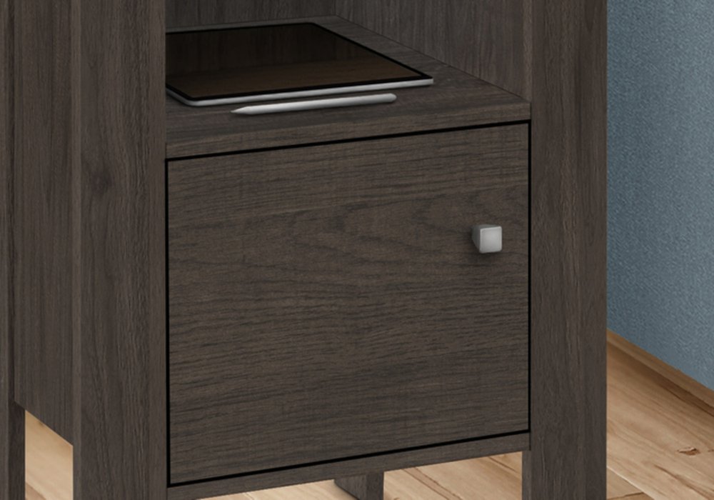 Brown Wood Nightstand - 24-inch