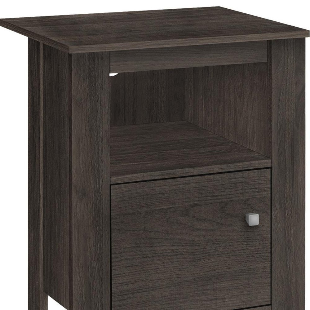 Brown Wood Nightstand - 24-inch