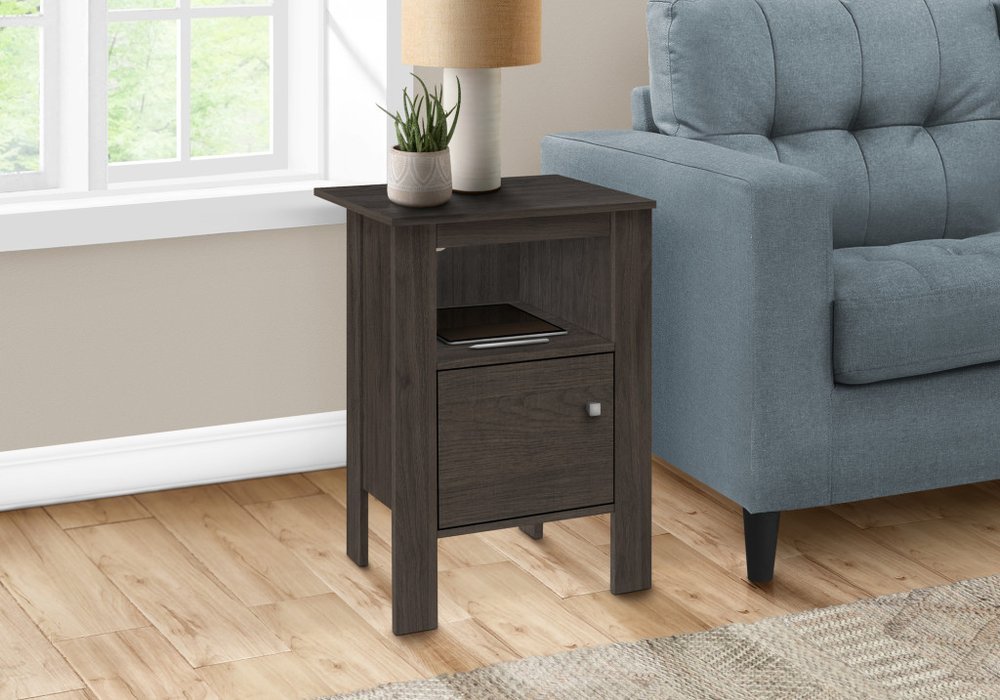 Brown Wood Nightstand - 24-inch