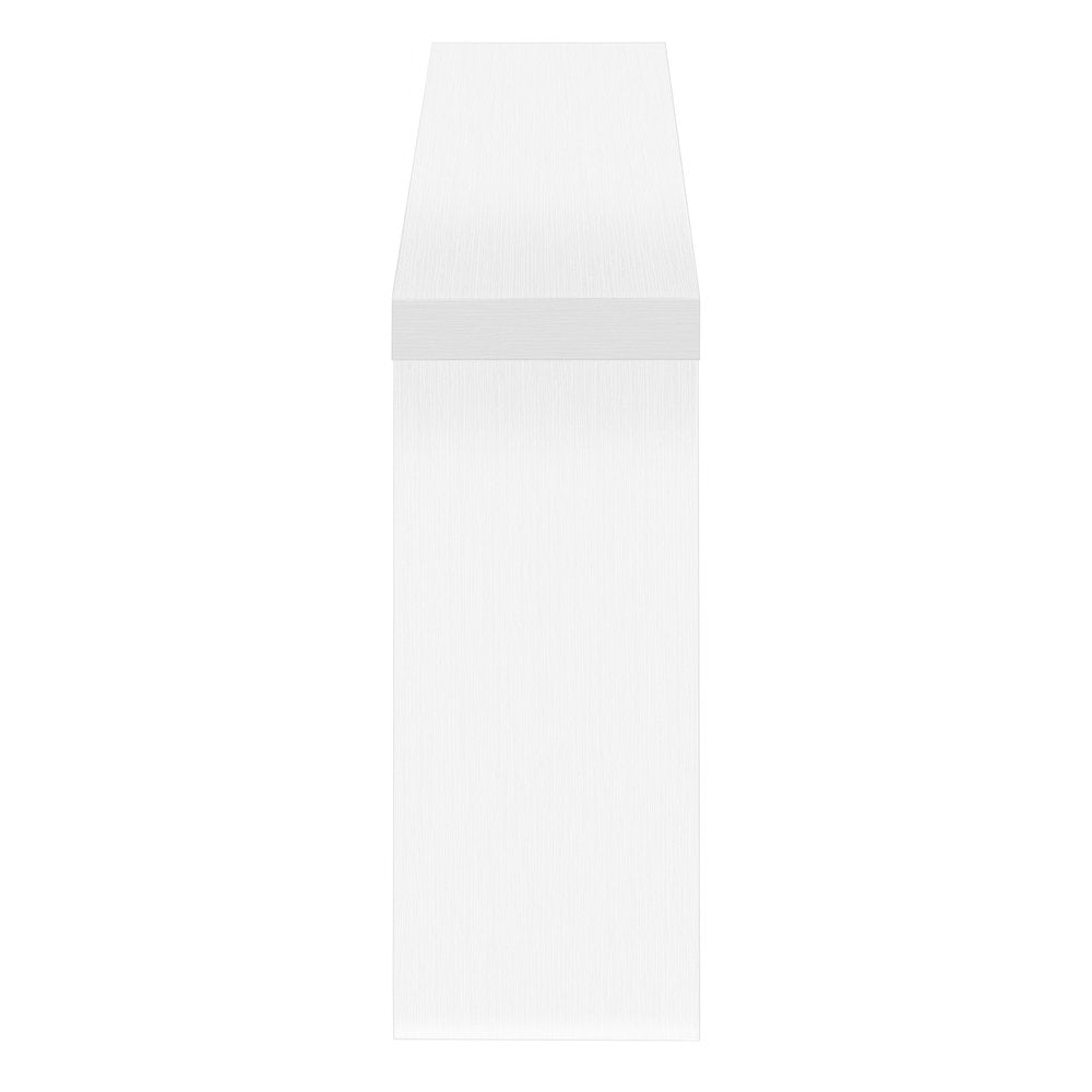 White Wood Abstract End Table - 32-inch