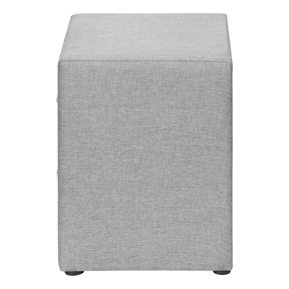 Gray Wood Two Drawer Nightstand - 21-inch