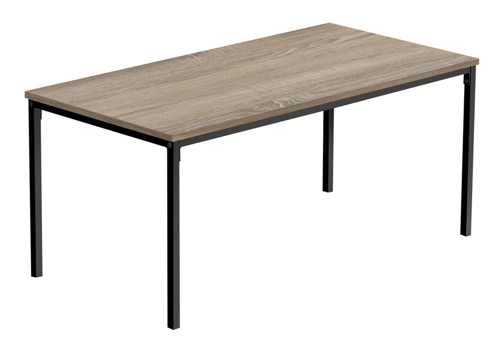 Taupe and Black Metal Coffee Table - 40-inch