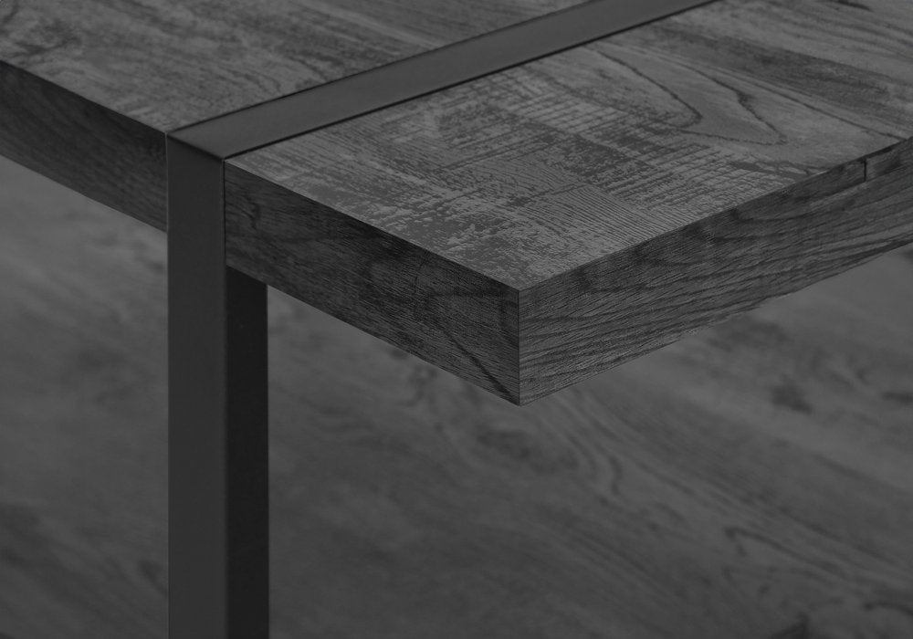 Black Coffee Table with Shelf - 47-inch