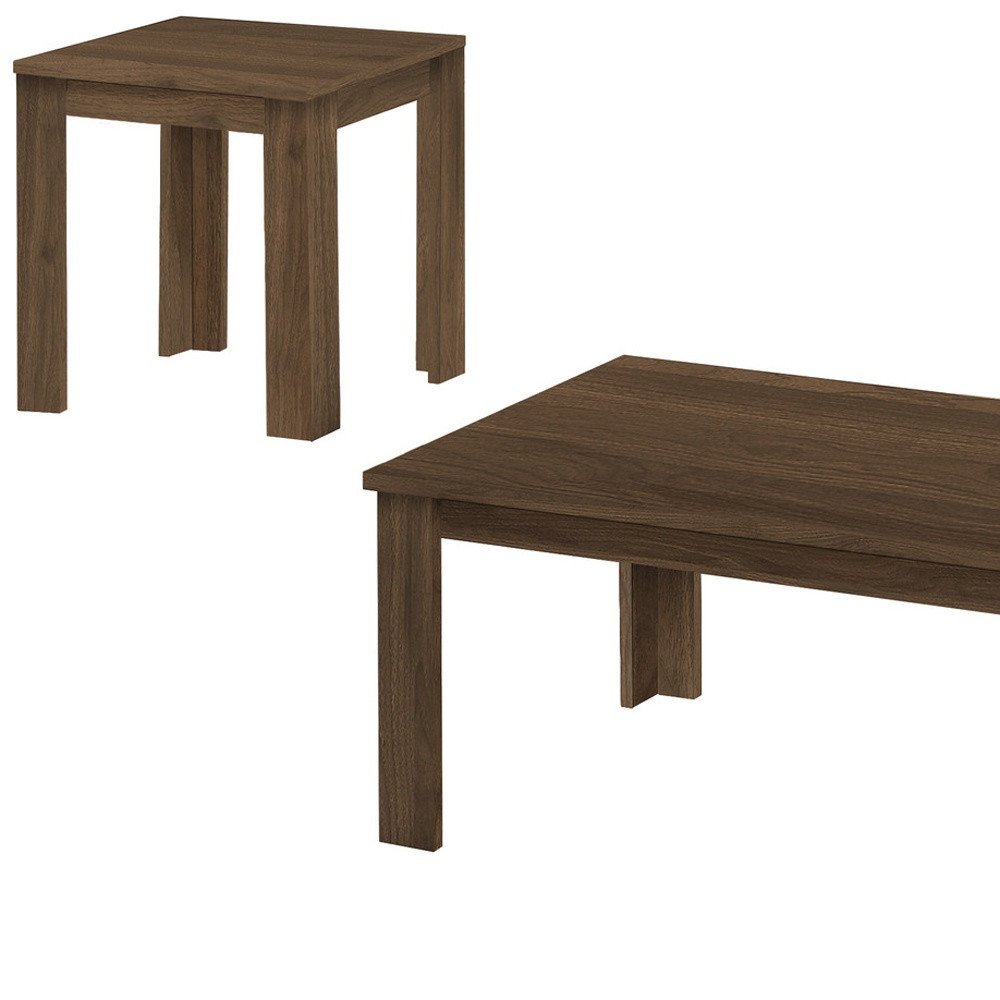Set of Three 44 Dark Brown Coffee Table