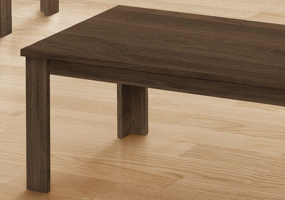 Set of Three 44 Dark Brown Coffee Table