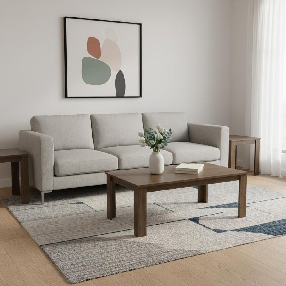 Set of Three 44 Dark Brown Coffee Table