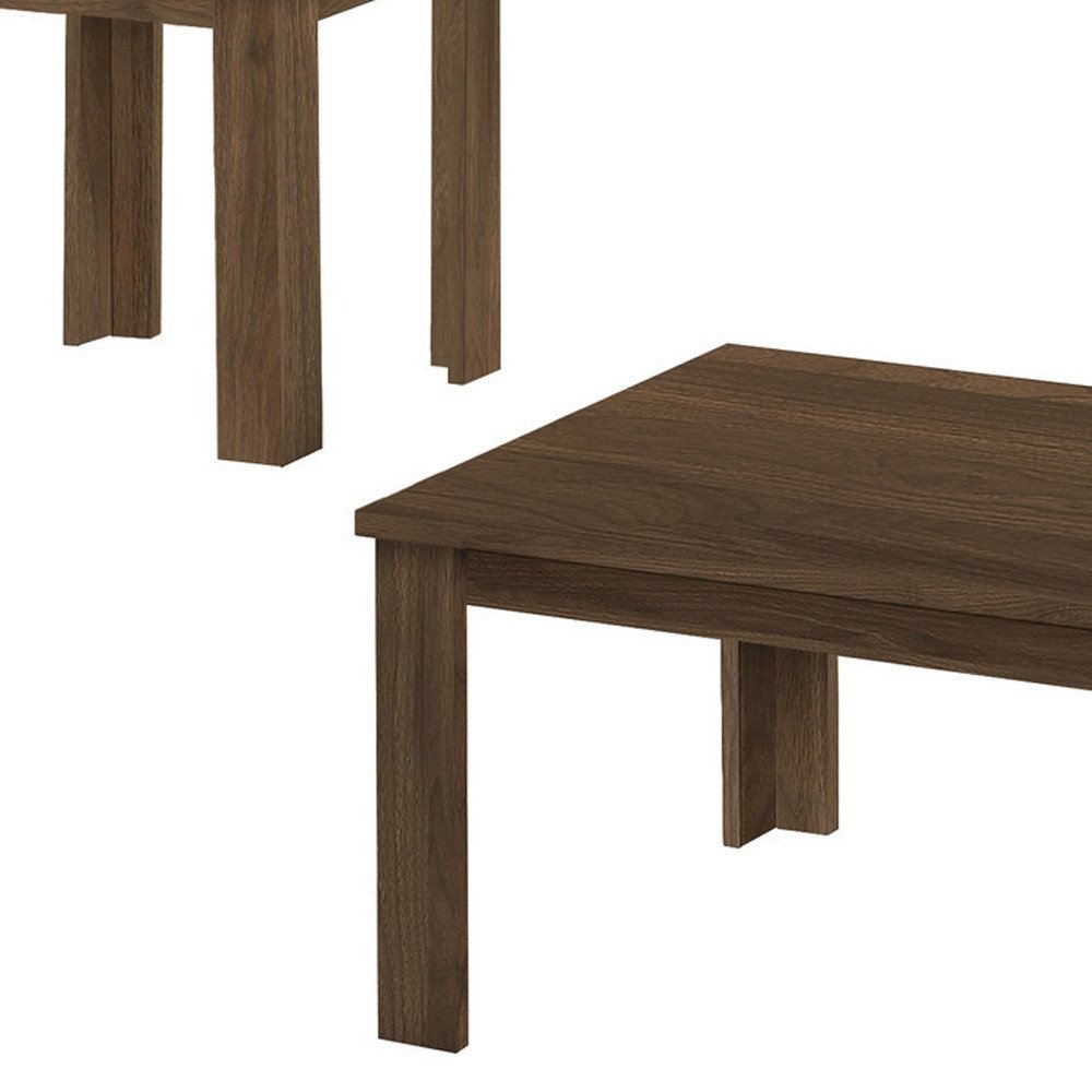 Set of Three 44 Dark Brown Coffee Table