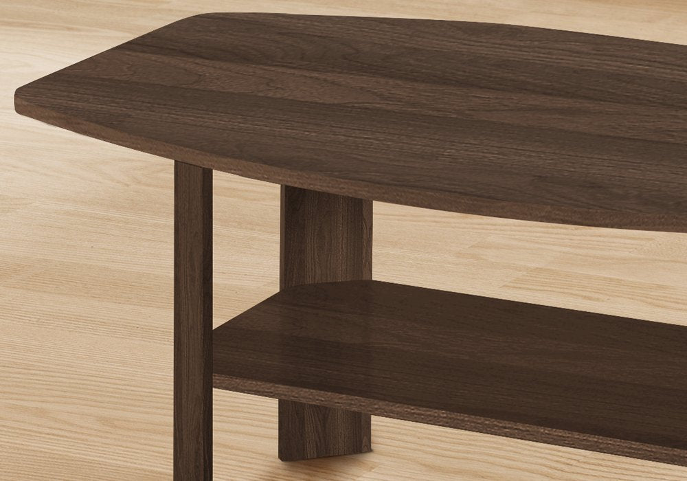 Set of Three 36 Espresso Coffee Table with Three Shelves
