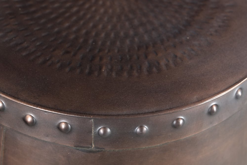 Copper Iron Round End Tables - 20-inch