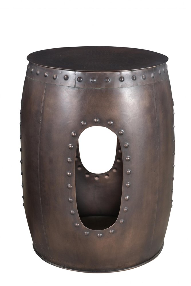 Copper Iron Round End Tables - 20-inch