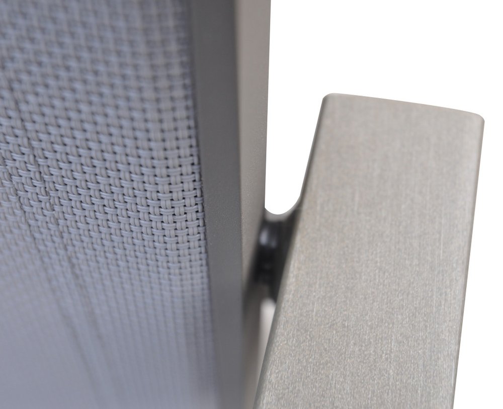 Set of Two 22 Light Gray Metal Outdoor Dining Chair