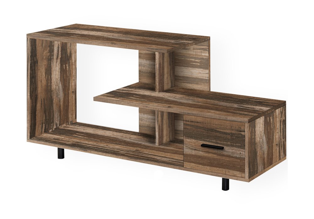 Brown Cabinet Enclosed Storage TV Stand - 47-inch
