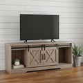 Deep Taupe Cabinet Enclosed Storage TV Stand - 59-inch