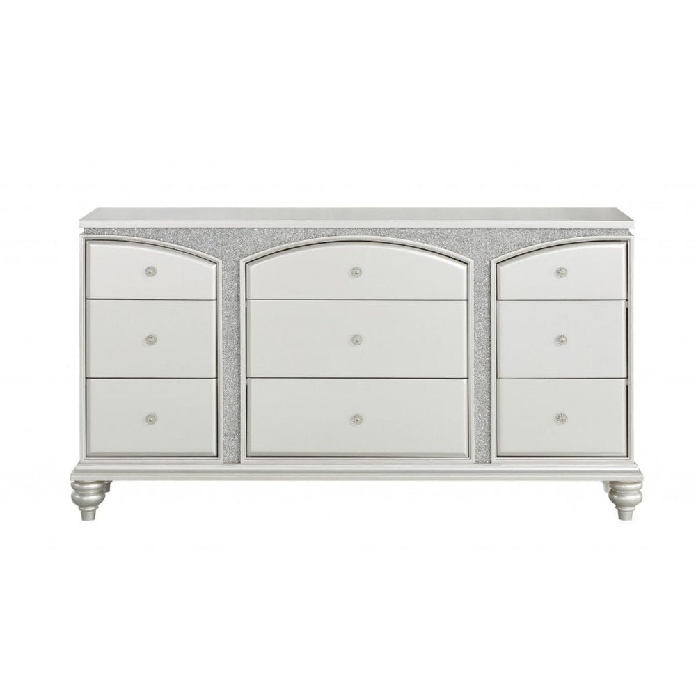 Platinum Manufactured Wood Nine Drawer Dresser - 66-inch