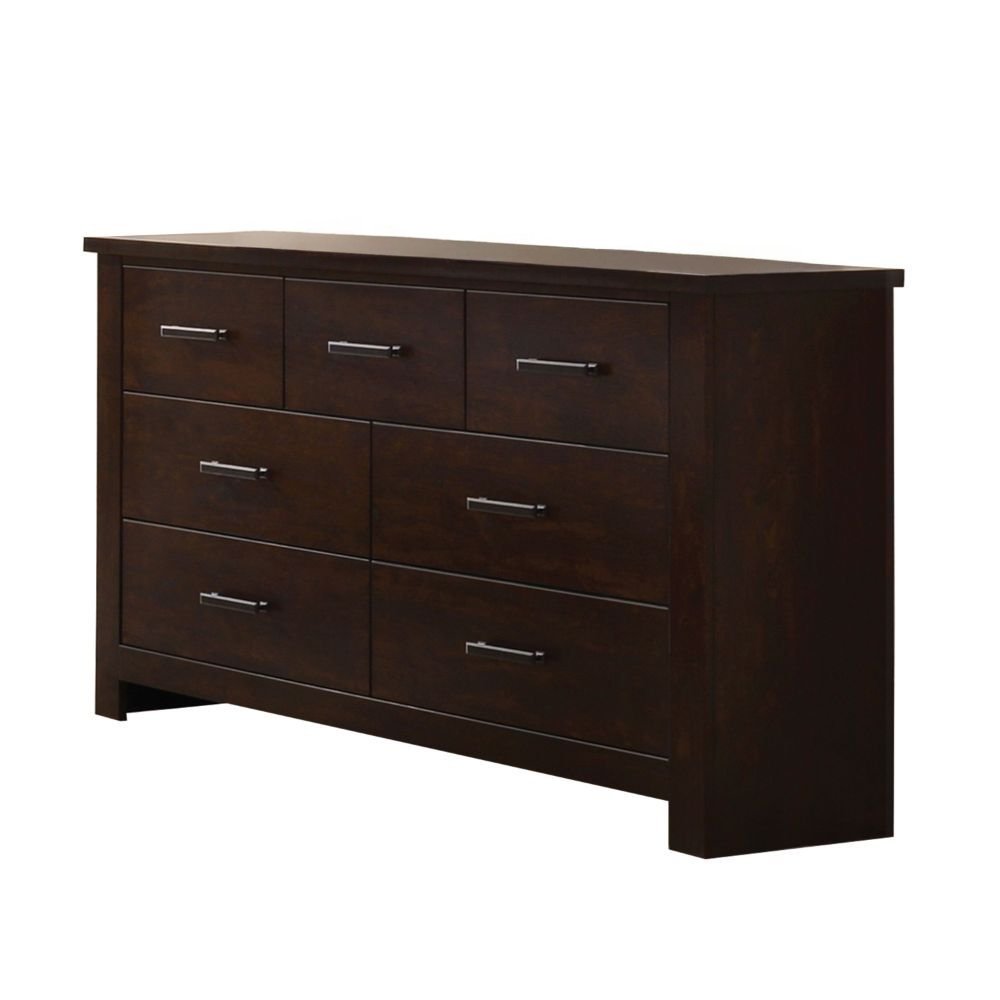 Mahogany Seven Drawer Double Dresser - 55-inch