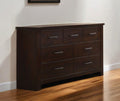 Mahogany Seven Drawer Double Dresser - 55-inch