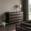 Merlot Solid and Manufactured Wood Six Drawer Double Dresser - 63-inch