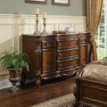 Brown Solid and Manufactured Wood Five Drawer Triple Dresser - 69-inch