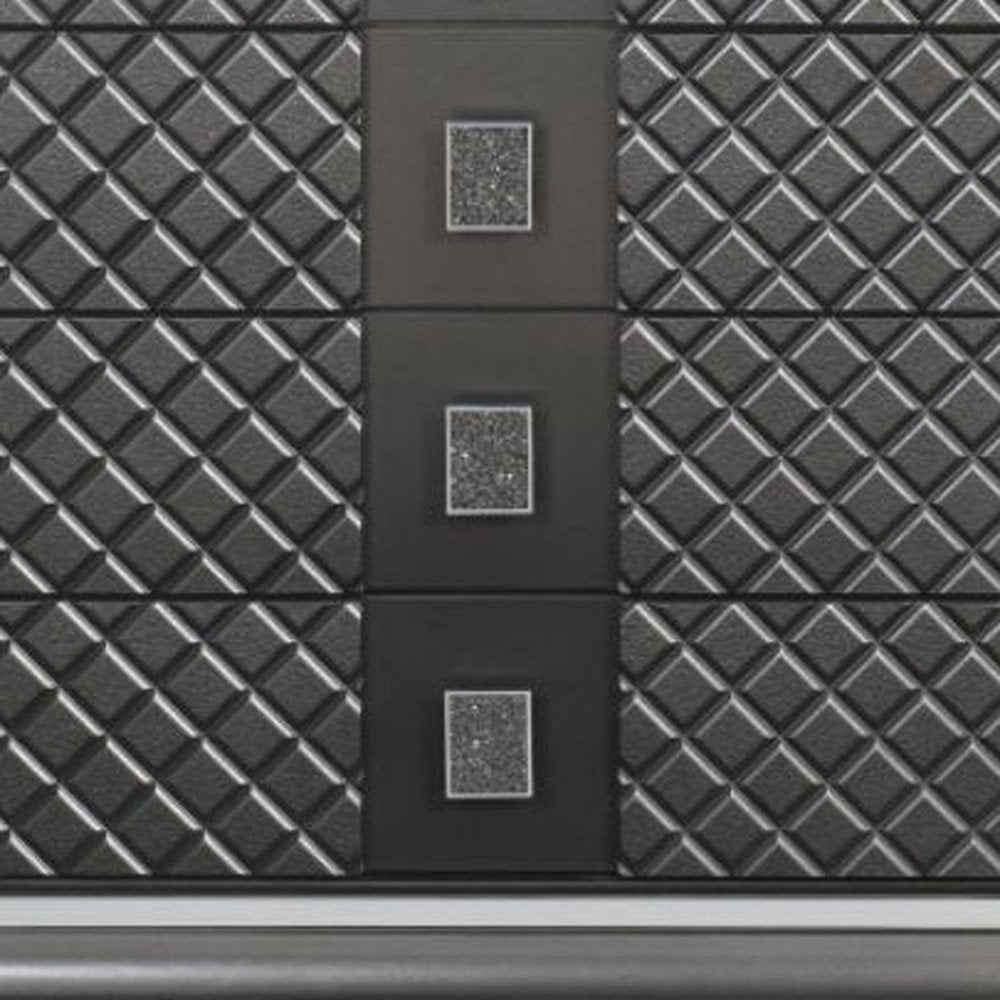 Gray Solid and Manufactured Wood Eight Drawer Double Dresser - 65-inch