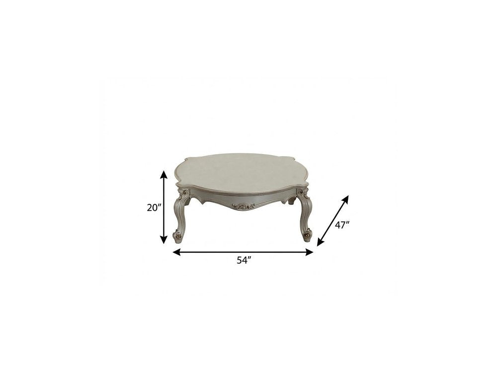 Pearl Wood and Polyresin Coffee Table - 54-inch