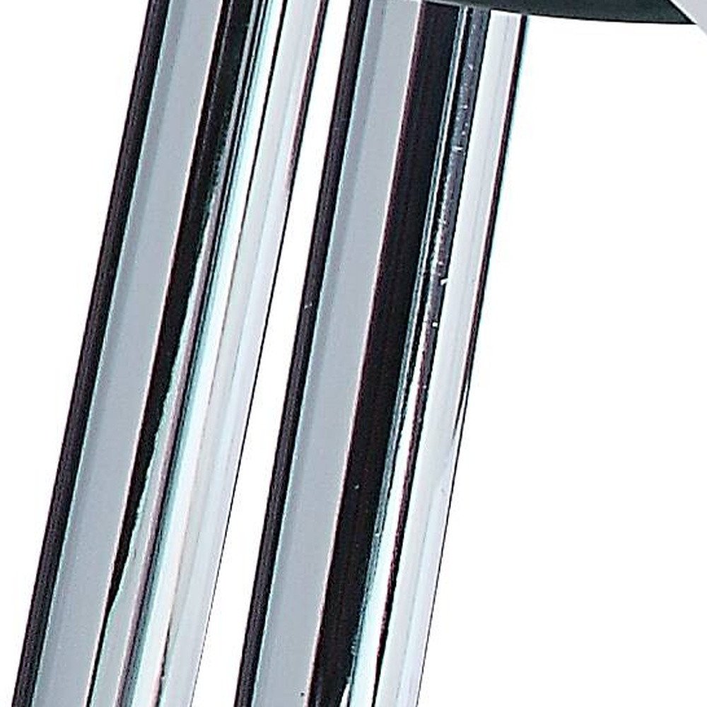 White Clear and Silver Wood and Glass and Metal Coffee Table - 47-inch