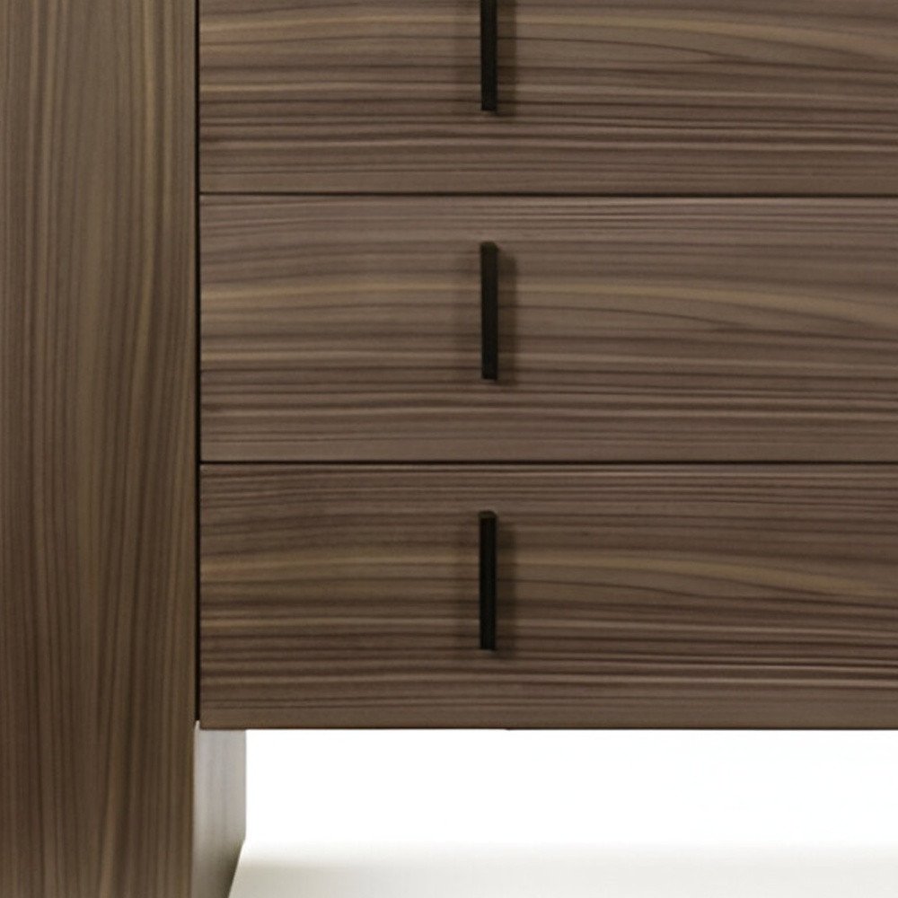 Brown Wood Three Drawer Dresser - 55-inch