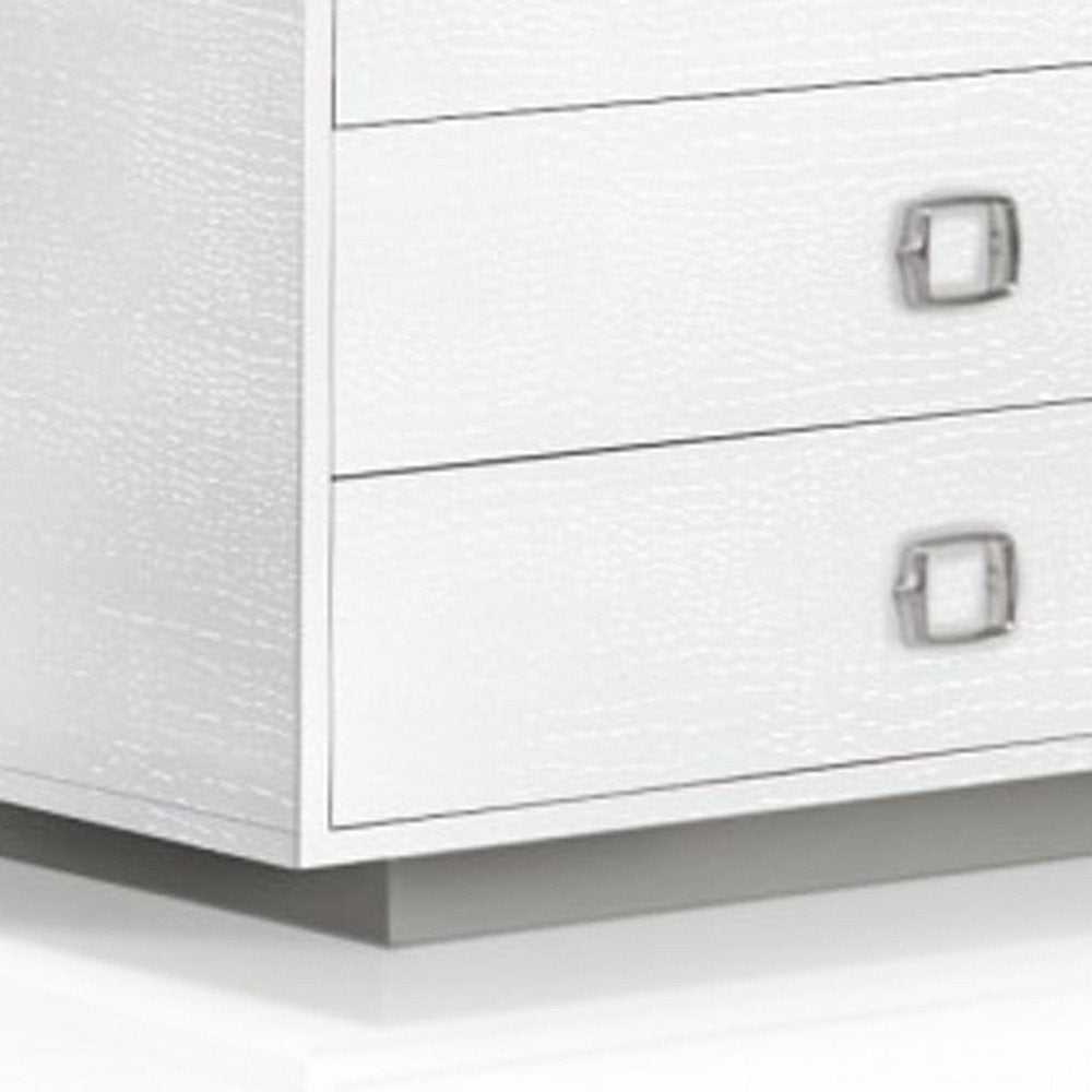 White Solid and Manufactured Wood Six Drawer Dresser - 63-inch