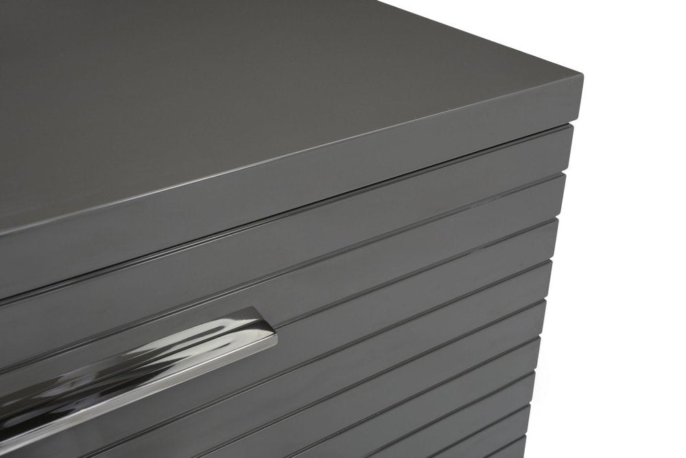Grey Solid and Manufactured Wood Six Drawer Dresser - 59-inch