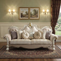 Pearl Velvet Sofa and Toss Pillows - 93-inch