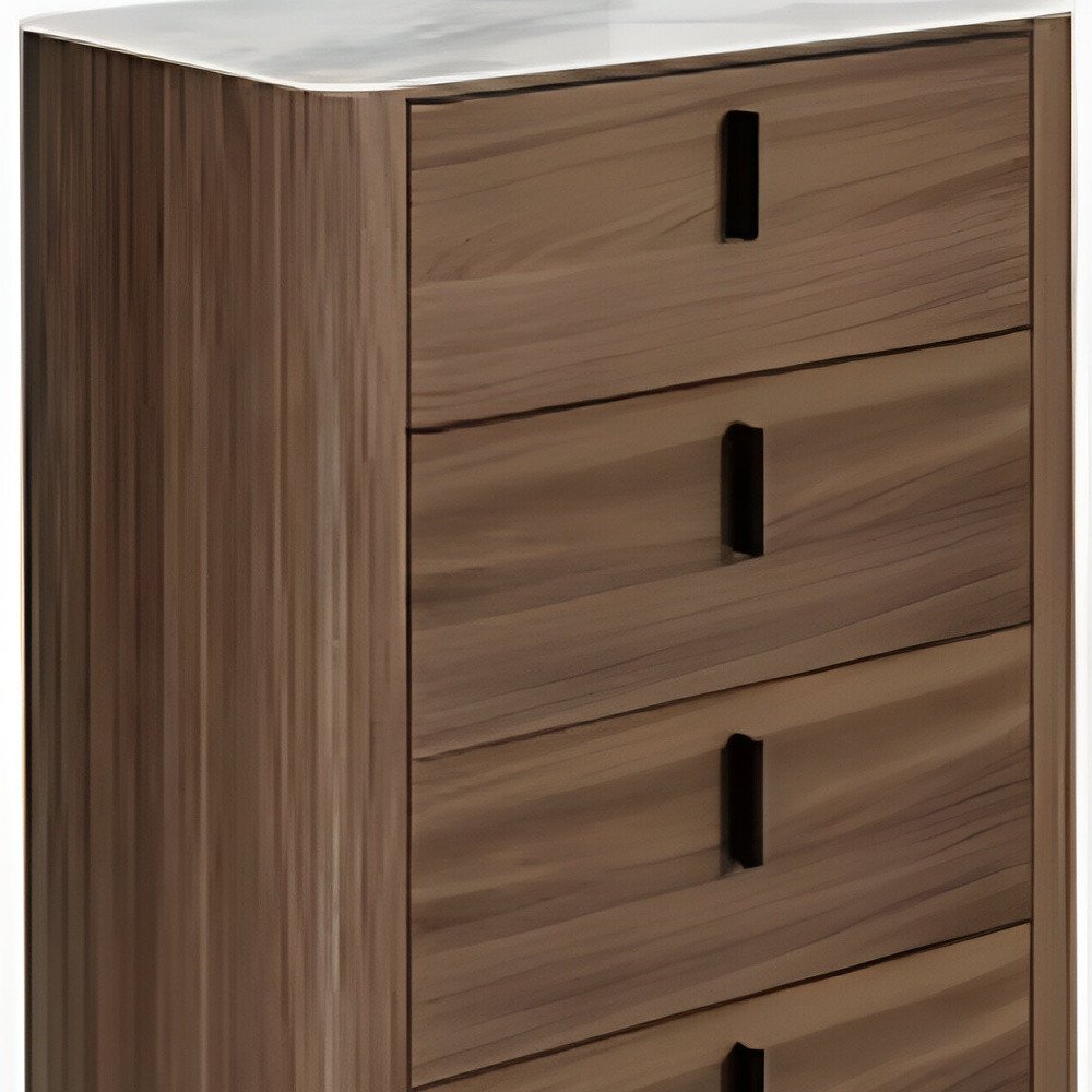 Brown Wood Three Drawer Dresser - 55-inch