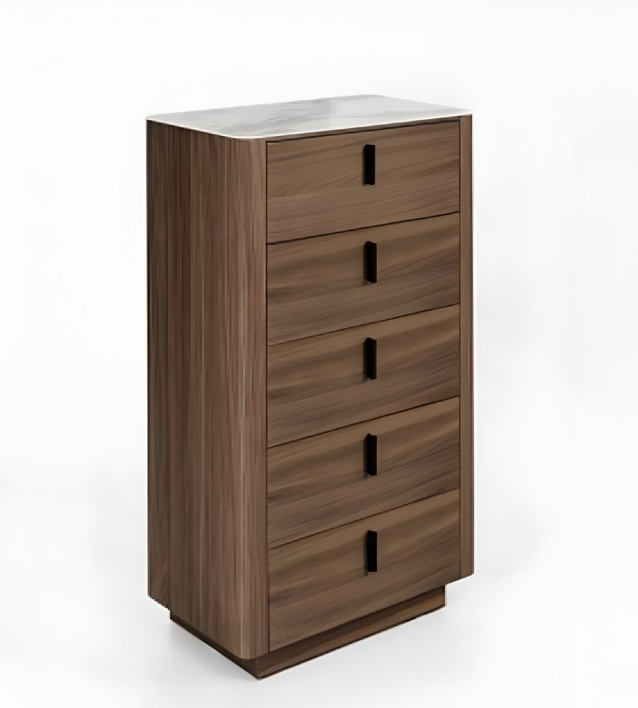 Brown Wood Three Drawer Dresser - 55-inch