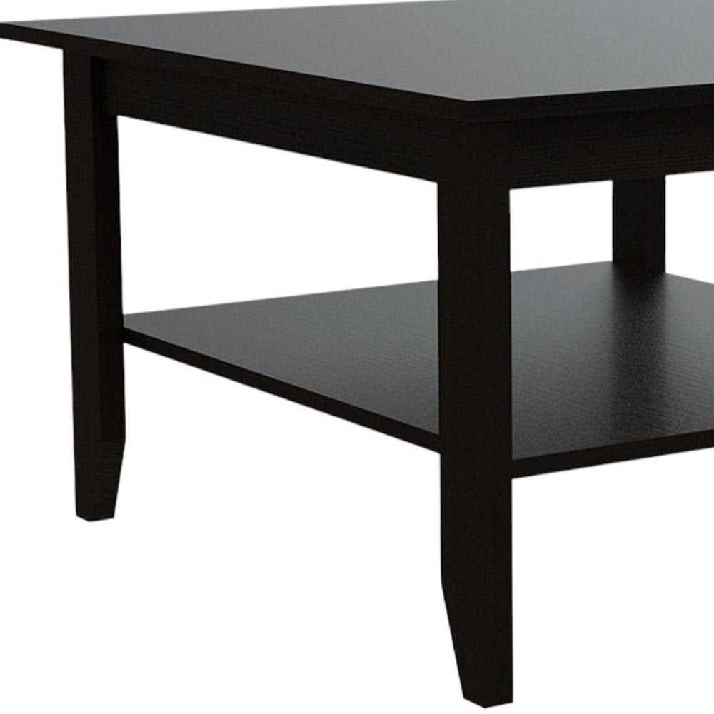 Brown and Black Open Shelving Bar Cart and Coffee Table - 22-inch