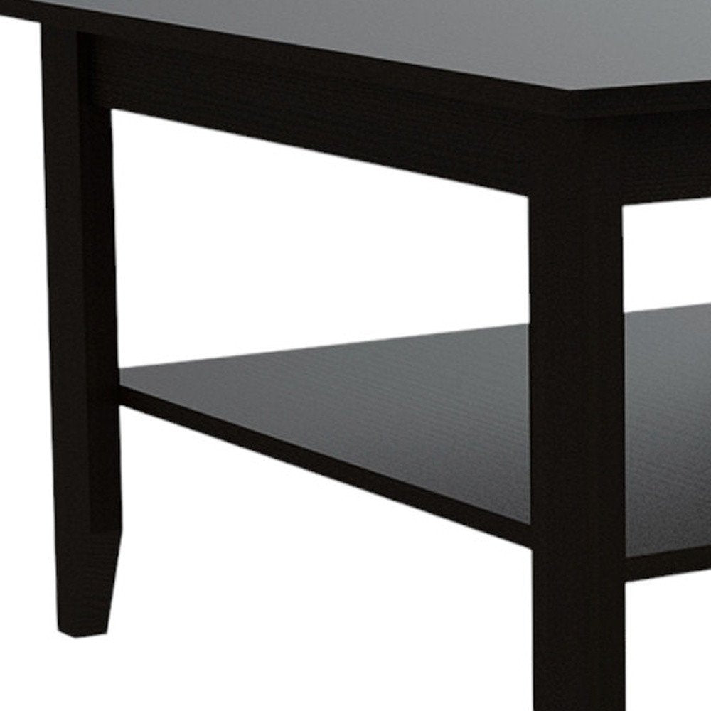 Brown and Black Open Shelving Bar Cart and Coffee Table - 22-inch