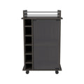 Brown and Black Open Shelving Bar Cart and Coffee Table - 22-inch